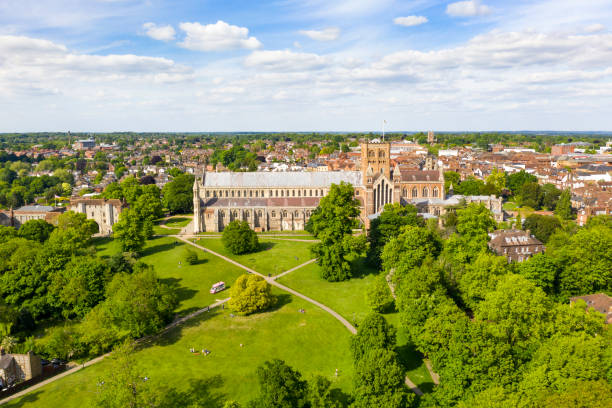 St Albans from Above stock photo