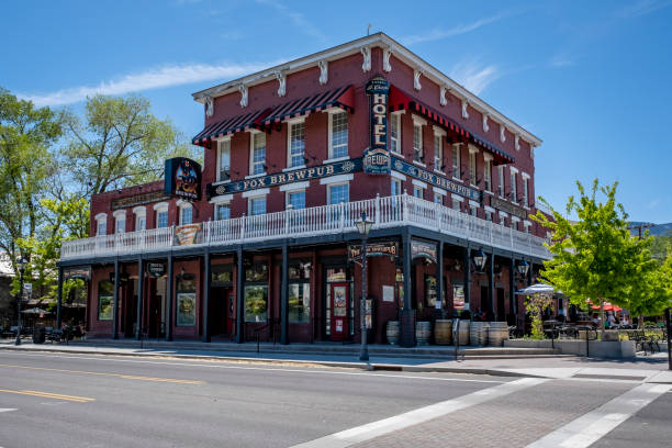 St. Charles Hotel and Fox Brewpub in Carson City stock photo