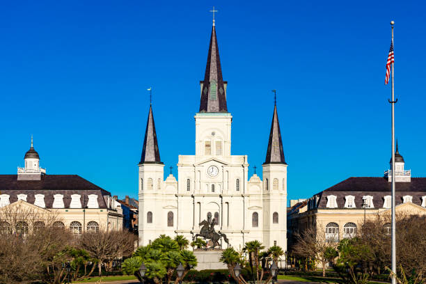St. Louis Cathedral - Jackson Square stock photo