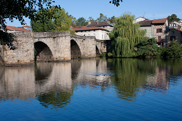 St. Martial's bridge in Limoges stock photo