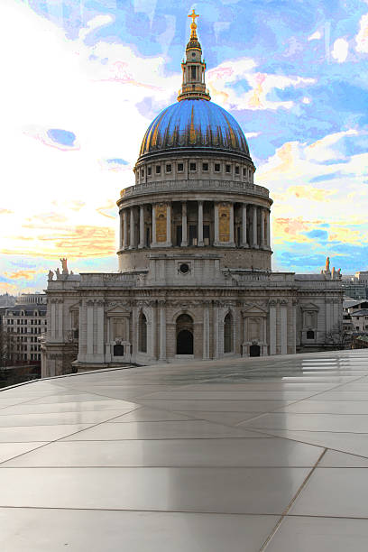 St Paul's Cathedral City of London England UK stock photo