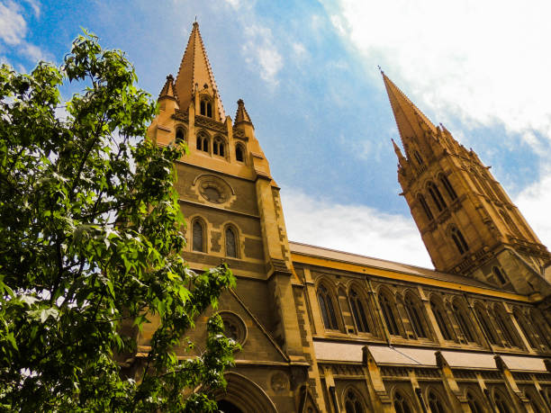 St. Paul's Cathedral in Melbourne, Australia stock photo