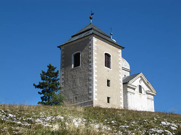 St. Sebastian Chapel on the Holy Hill, Mikulov stock photo
