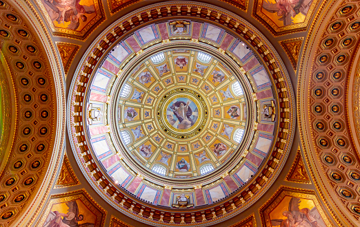 St. Stephen's basilica interiors, Budapest, Hungary