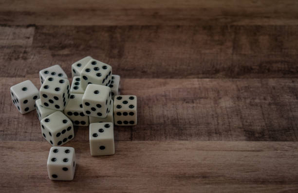 Stack of dice stock photo