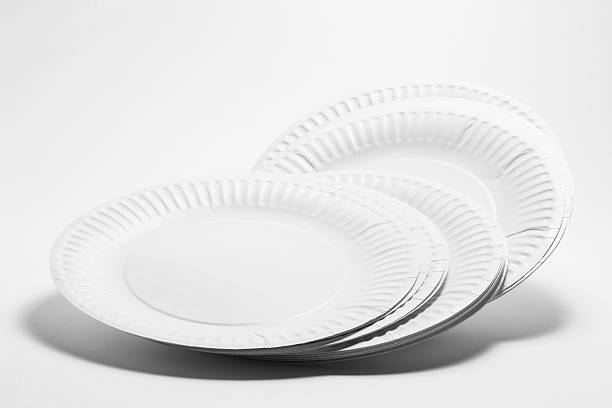 Stack of Paper Plates stock photo