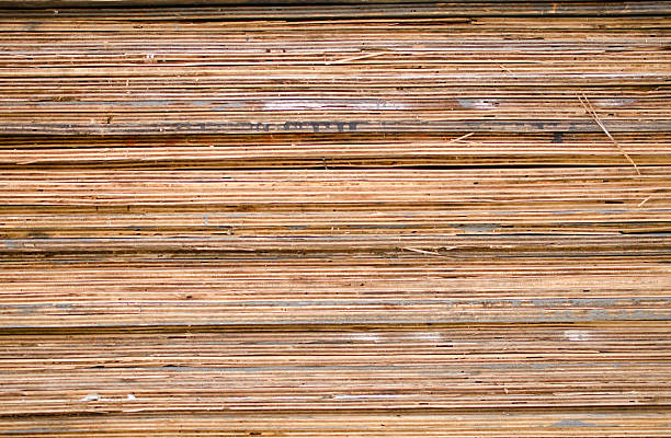 Stacks of plywood stock photo
