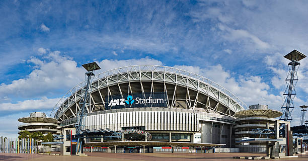 ANZ Stadium at Sydney Olympic Park stock photo