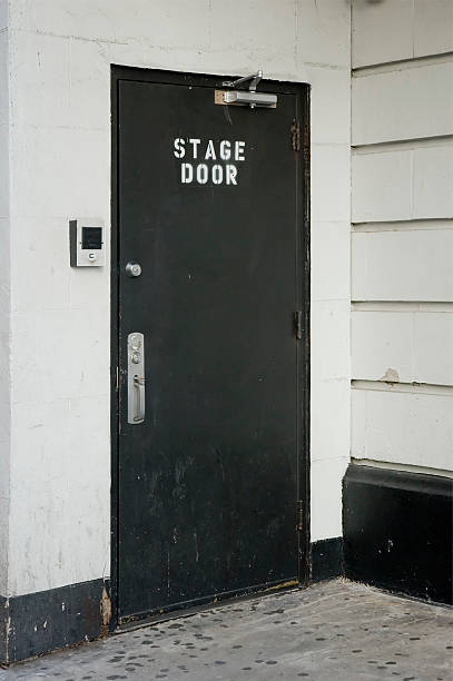 Stage door stock photo