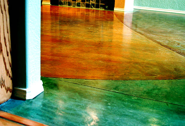 Stained Concrete Floor stock photo