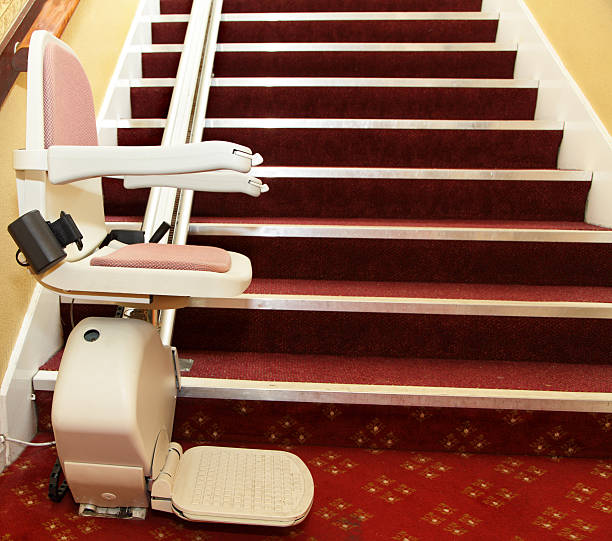 stair lift for the disabled stock photo