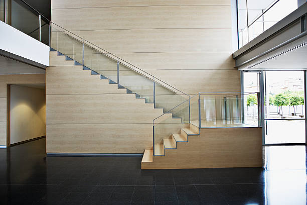 Staircase in modern office building  bannister stock pictures, royalty-free photos & images