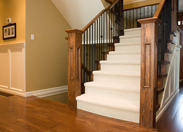Staircase in New Home stock photo