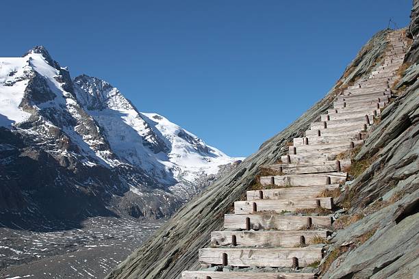 Stairs and Grossglockner  hohe tauern range stock pictures, royalty-free photos & images