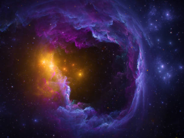 Star Field and Nebula stock photo