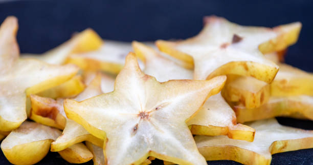 Starfruit background Starfruit in patterns michelle tresemer stock pictures, royalty-free photos & images