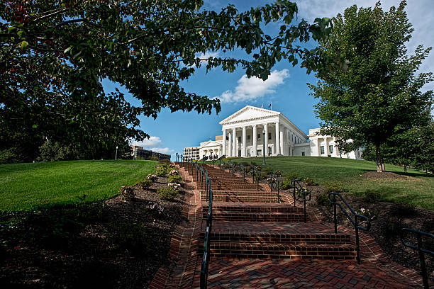 State Capital of Virginia. Virginia State Capital building in Richmond, Virginia. richmond virginia stock pictures, royalty-free photos & images