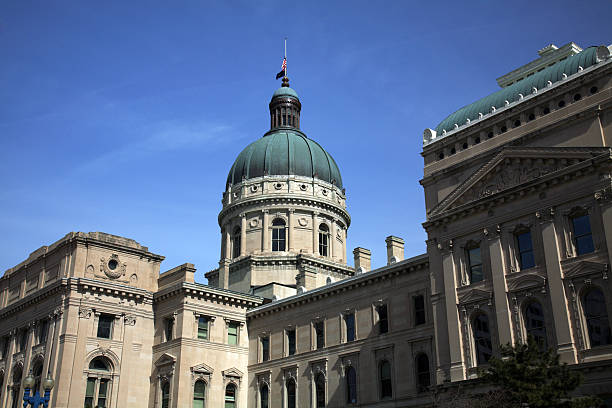 State Capitol building, Indianapolis stock photo