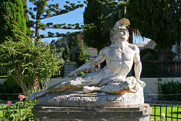 Statue of Achilles stock photo