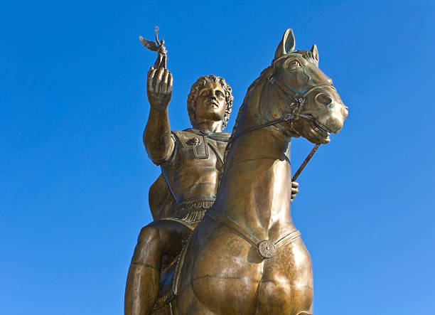 Statue of Alexander the Great stock photo
