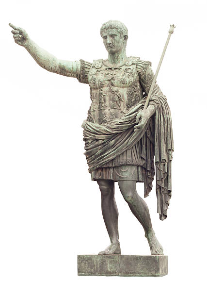 statue of Caesar in Rome stock photo