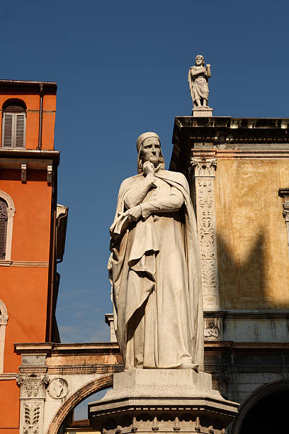 Statue of Dante stock photo