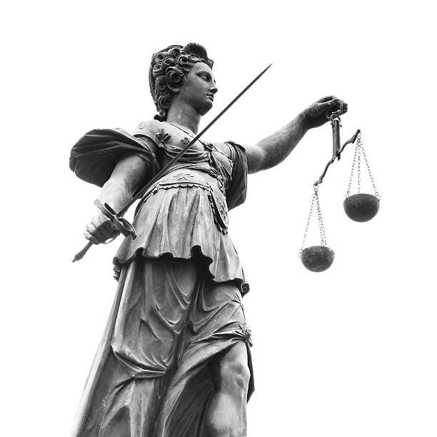 Statue of Lady Justice (Justitia) stock photo