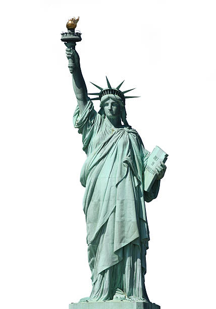 Statue of Liberty on White  statue of liberty new york city stock pictures, royalty-free photos & images
