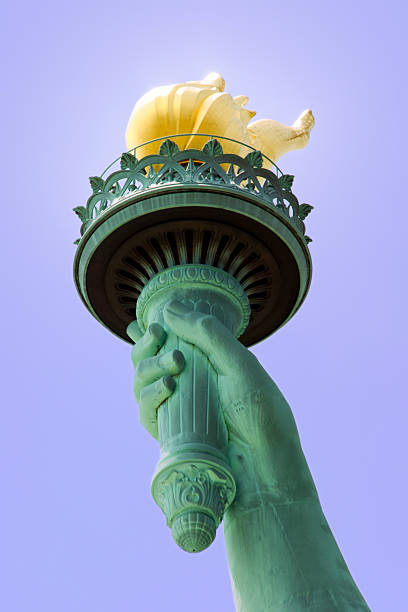 Statue of Liberty's Torch stock photo