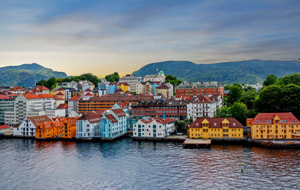 Stavanger, Norway, sea view of the city. stock photo