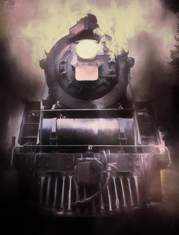 Abstract portrait of a steam train