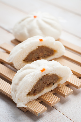 Steamed Bbq Pork Buns Chinese Bun Stock Photo - Download Image Now - iStock
