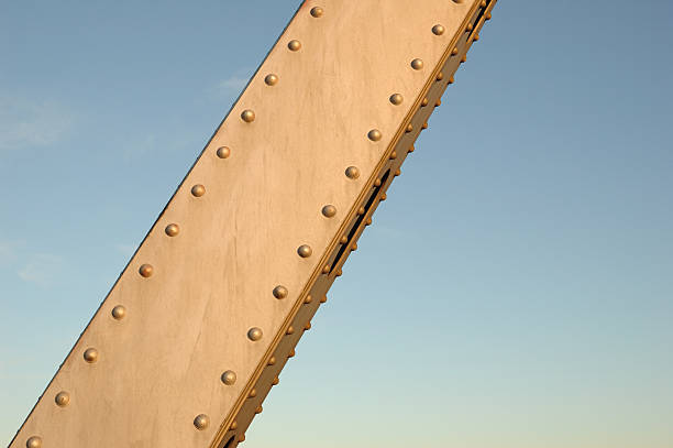 Steel Beam and Rivets stock photo