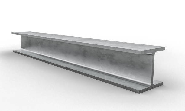 steel metal beam 3d steel single beam bar 3d rendering image girder stock pictures, royalty-free photos & images