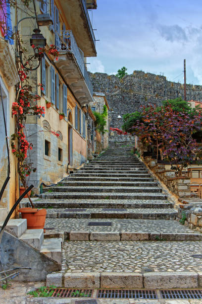 Steps - Corfu Town stock photo