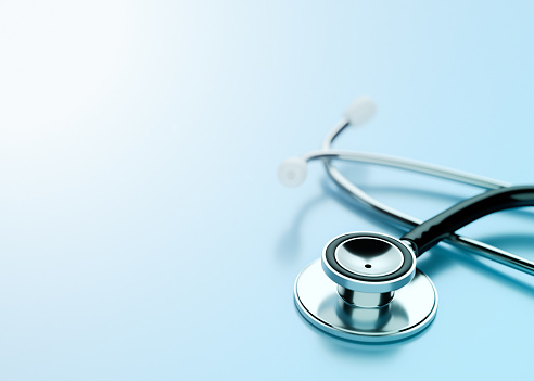 Healthcare Stethoscope Blue Background Medical