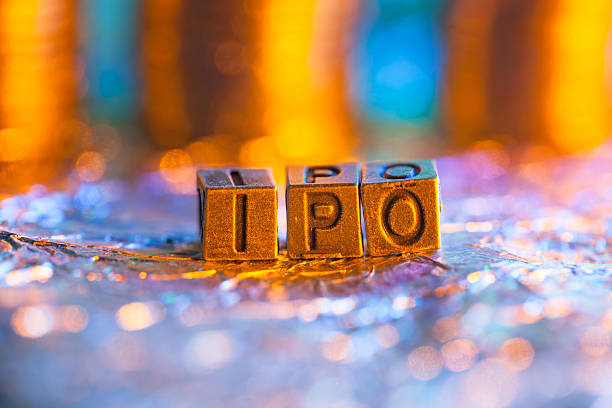 Stock IPO copper alphabet stock photo