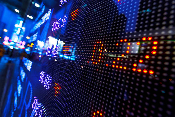 Stock market board stock photo