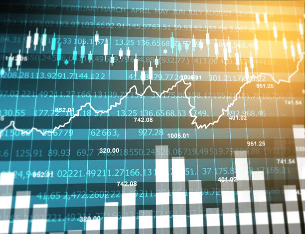 Stock market graph Stock market graph. Abstract finance background. Digital illustration stock market in india  stock pictures, royalty-free photos & images