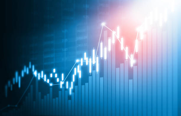 stock market graph Stock market graph. Abstract finance background. Digial illustration asian stock market stock pictures, royalty-free photos & images