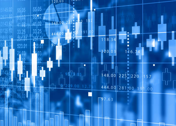Stock market or stock exchange trading graph Stock market or stock exchange trading graph. 3d illustration asian stock market stock pictures, royalty-free photos & images