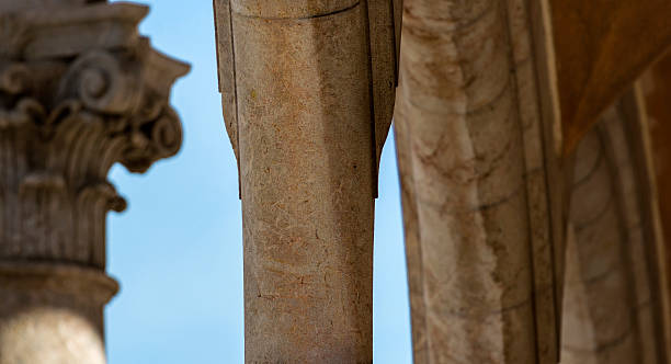 stone capitels and columns stock photo