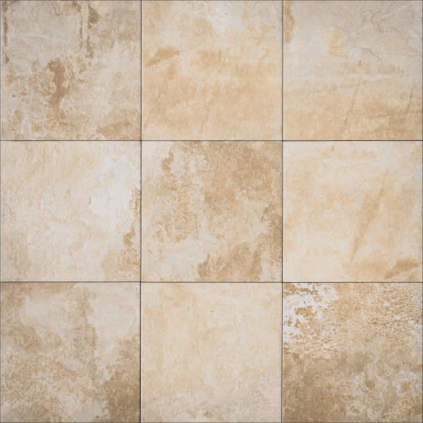 stone texture tile,  tiled background patchwork, brown stock photo