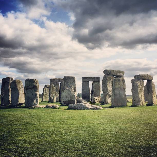 Stonehenge in Wiltshire England. stock photo