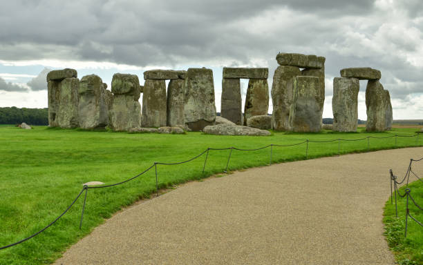 Stonehenge is a prehistoric monument in Wiltshire, England, and a UNESCO World Heritage site stock photo