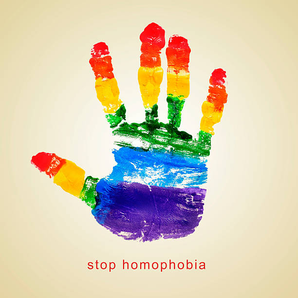 arrêt de l'homophobie - homophobie photos et images de collection
