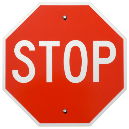 Isolated image of a Stop sign