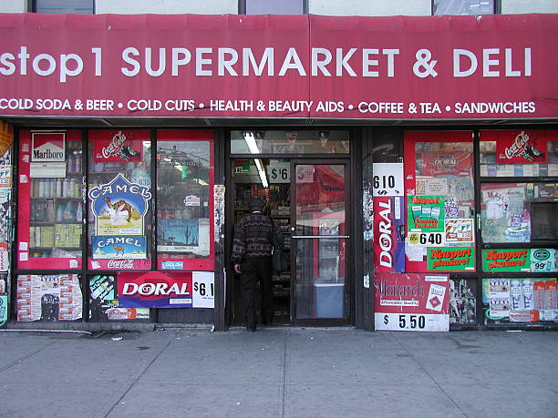 Stop1 Supermarket & Deli 441 Lenox Ave, Harlem 2004 stock photo