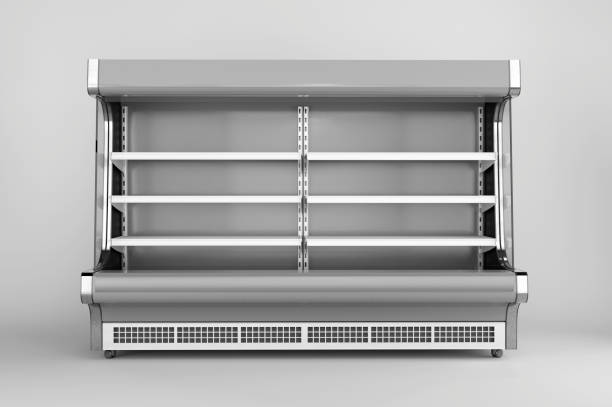Store Refrigerator Shelf stock photo