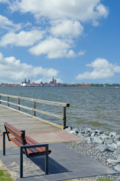 Stralsund,baltic Sea,Germany view from Ruegen to Stralsund,,baltic Sea,Mecklenburg-Vorpommern;Germany r��gen stock pictures, royalty-free photos & images